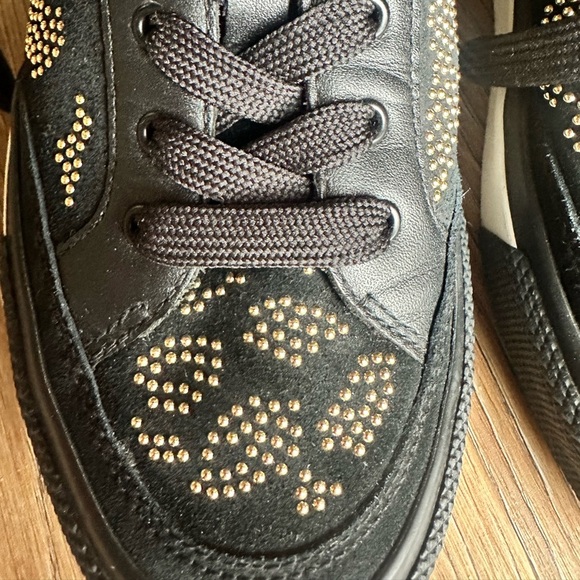 Rag and Bone women’s RB Army low top sneaker, studded leopard, black gold, 38.5 - Picture 5 of 13